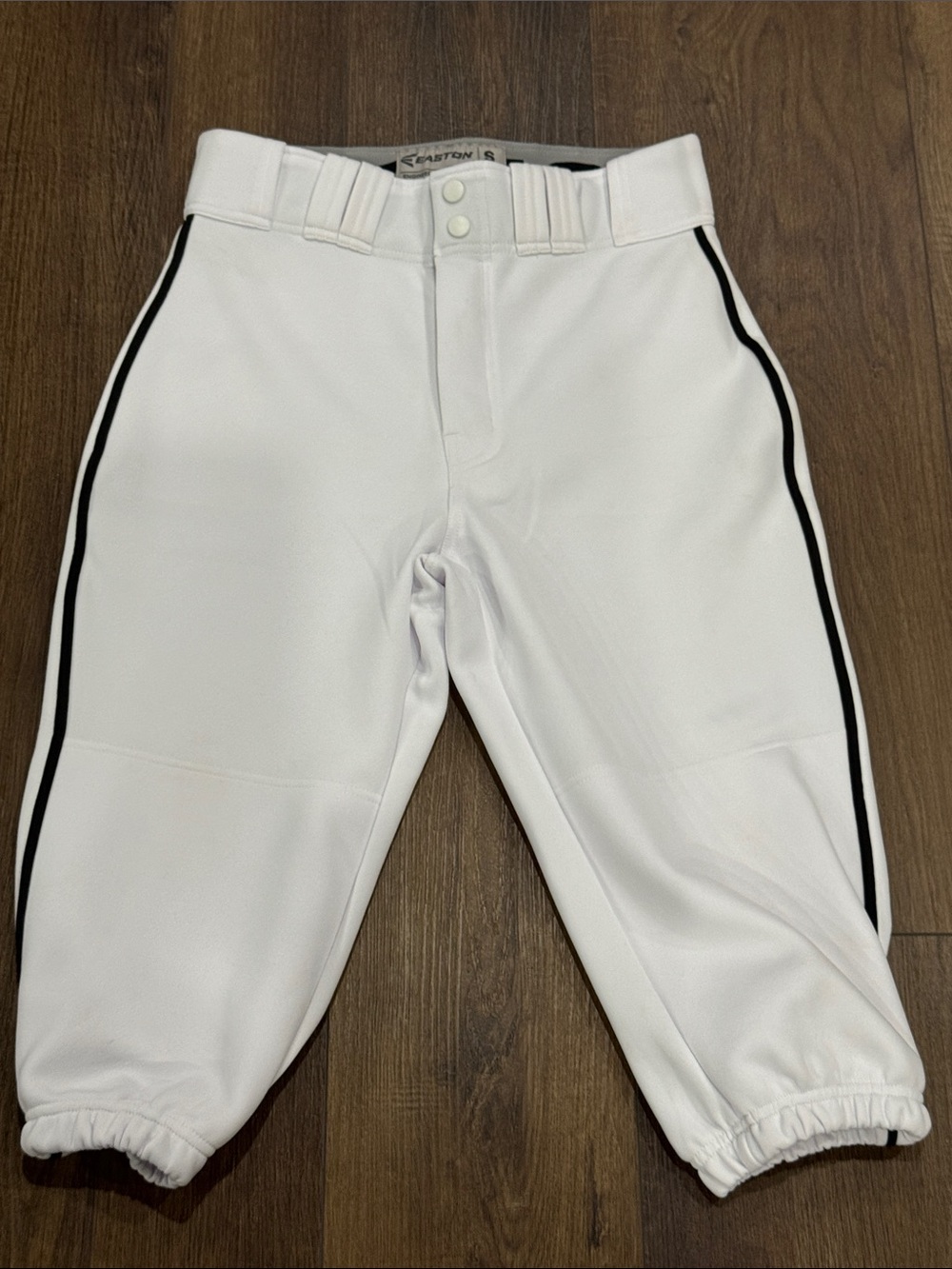Mens White Baseball knickers with Black Stripe